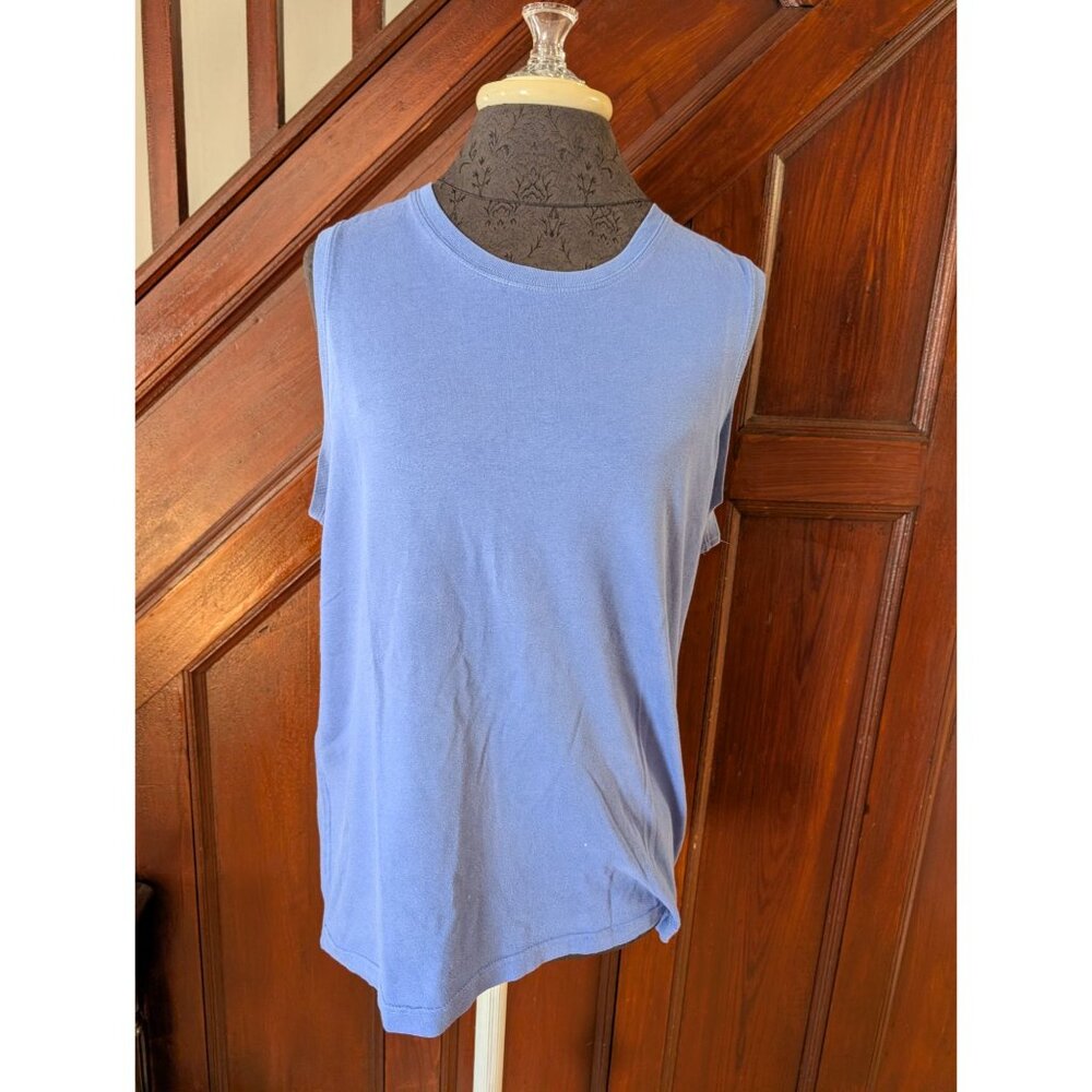 Lands End Womens Sleeveless Cotton Tank Top XL Light Purple